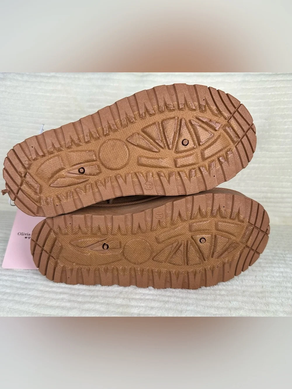 Olivia & Kate Little Girls Tan Stormy Platform Booties NWT Size 13